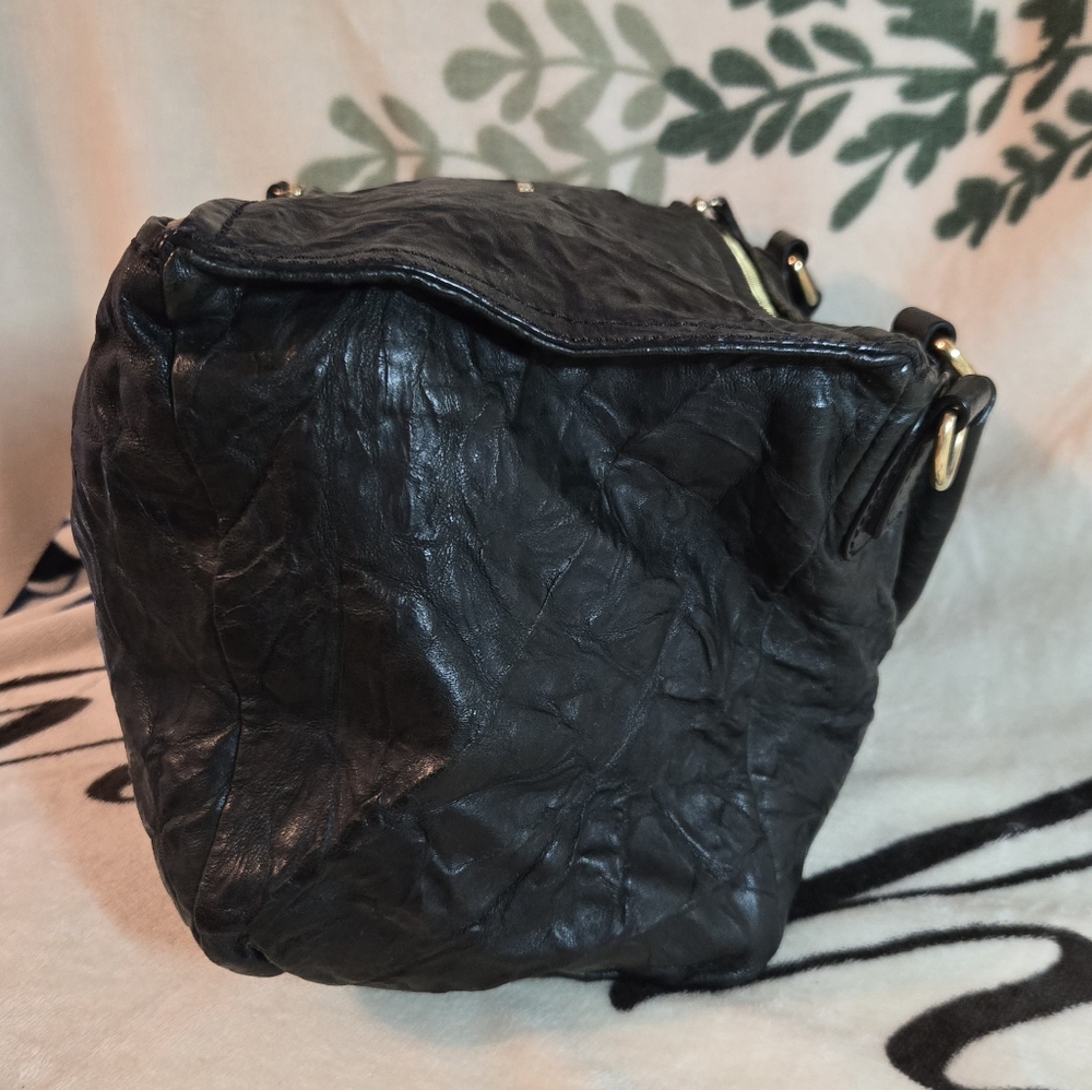 💯 Authentic Givenchy Pandora 2Way Black Gold Sheep Leather Handbag - Picture 8 of 16
